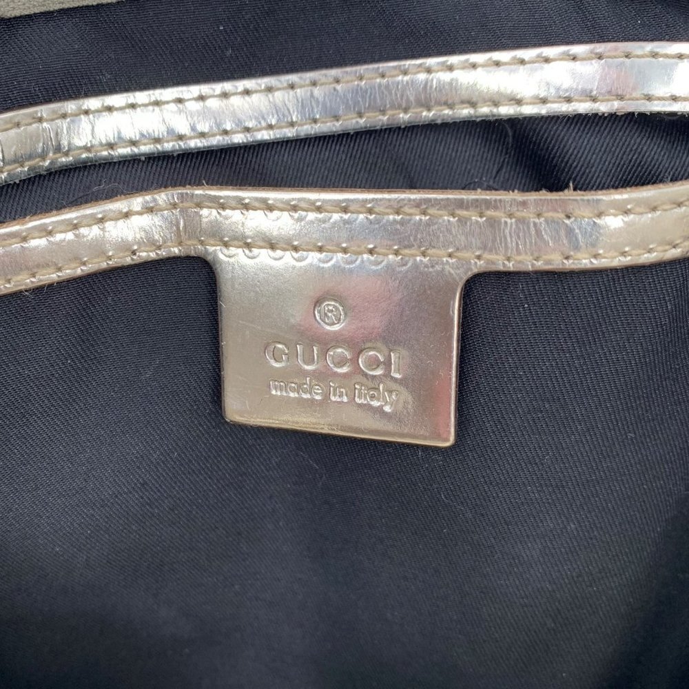 Authentic Vintage GUCCI Joy Boston Ivory & Gold GG Coated Canvas Medium Satchel - Picture 12 of 15